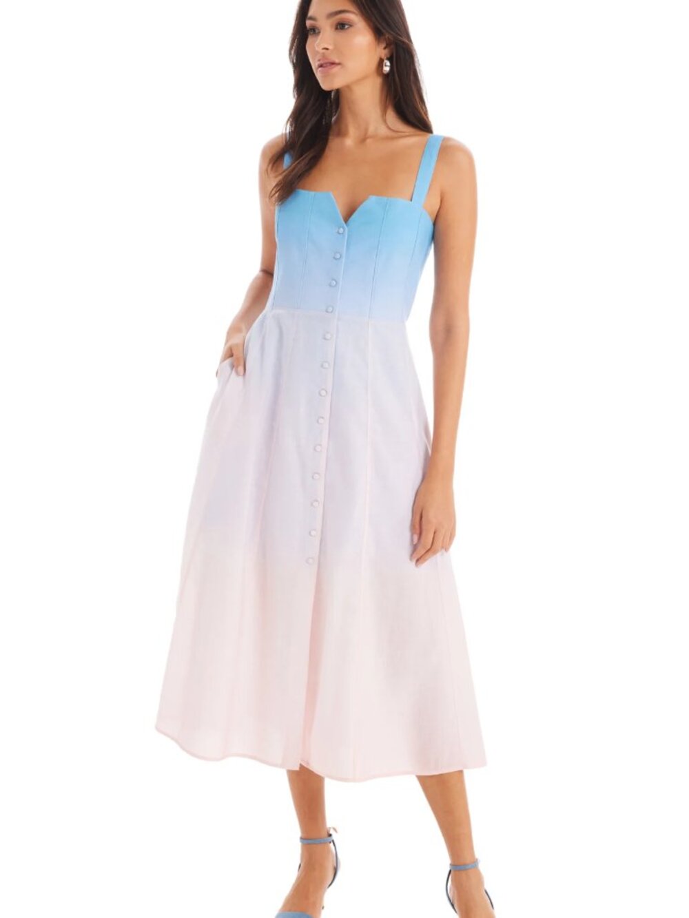 ALLISON NEW YORK  BELLA DRESS DUSK OMBRE size 4 NWT